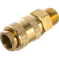 Быстроразъем пневматический Эврика с клапаном с наружной резьбой 3/8 ER-BSE1-3SM 935789