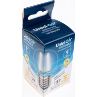 Диммируемая светодиодная лампа Uniel Форма шар Серия Air LED-G45-9W/4000K/E27/CL/DIM GLA01TR UL-00005194