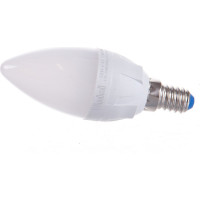 Светодиодная лампа Uniel Форма свеча, матовая. Серия ЯРКАЯ LED-C37 7W/WW/E14/FR PLP01WH UL-00002413