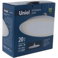 Светодиодная лампа Uniel PLU01WH Форма UFO, матовая LED-U165-20W/3000K/E27/FR UL-00004570
