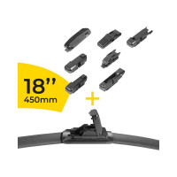 Щетка стеклоочистителя мультиадаптерная в блистере 18/45 см SUPER FLAT+ Rekzit 91345