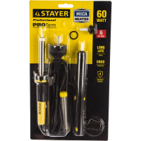 Набор для паяльных работ Stayer PROFI PROTerm паяльник 55300 60Вт 55313-60-H6