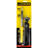 Паяльник Stayer MASTER с пластмассовой рукояткой и долговечным жалом 100 Вт клин 55305-100