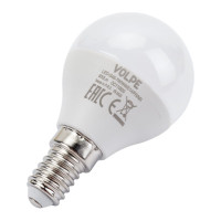 Светодиодная лампа Volpe. Форма шар, матовая. Серия Norma LED-G45-7W/WW/E14/FR/NR UL-00003820