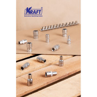 Набор головок торцевых шестигранных (12 шт; 1/4" Dr; 4-13 мм) KRAFT KT 700314