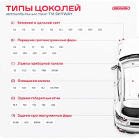 Автолампа SKYWAY диод S25 (P21W) 12V 3 SMD диода 1-конт BA15s белая, 2 шт. S08201251