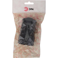 Кабельная розетка ЭРА Rx1-B Rx1 б/з прямая 10A черная Б0039681