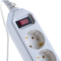 Сетевой фильтр ЭРА USF-5es-5m-W белый с заземлением 3x0,75мм2, с выкл, 5гн, 5м Б0019738