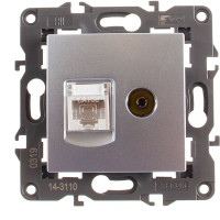 Розетка ЭРА 14-3110-03 RJ45 TV, IP20, алюминий Б0034316