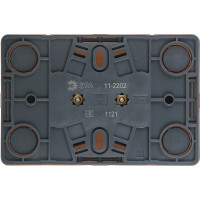 Розетка ЭРА 11-2202-01 2х2P, 16A-250В, IP20, ОУ, Эксперт, белый Б0020682