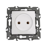 Розетка ЭРА 12-2005-01 2P, 16A-250В, IP20, без м.лапок, 12, белый Б0018981