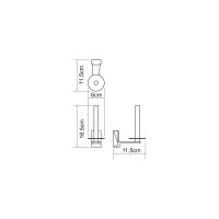 Держатель туалетной бумаги WasserKraft Лайне (Leine) K-5097