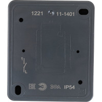 Выключатель ЭРА 11-1401-03 IP54, 10АХ-250В, открытой установки, Эксперт, серый Б0020670