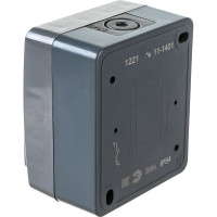 Выключатель ЭРА 11-1401-03 IP54, 10АХ-250В, открытой установки, Эксперт, серый Б0020670