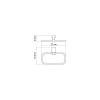 Держатель полотенец WasserKraft Лайне (Leine) K-5060