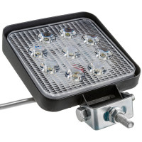 Светодиодная фара SKYWAY OFF ROAD квадратная 12V/24V 27W 6000К 9 диодов, ближний свет S07201013