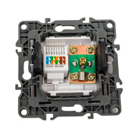 Комбинированная розетка ЭРА 12-3110-06 RJ45 TV, IP20, 12, чёрный Б0027446