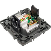 Комбинированная розетка ЭРА 12-3110-06 RJ45 TV, IP20, 12, чёрный Б0027446