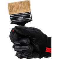 Плоская кисть, пластиковая ручка, светлая щетина, 75мм СИБИН 01008-075