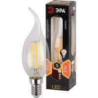 Филаментная лампа ЭРА F-LED BXS-5W-827-E14 филамент, свеча на ветру, 5Вт, E14 Б0043436