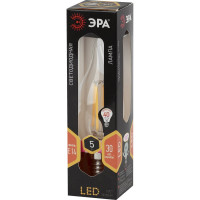Филаментная лампа ЭРА F-LED BXS-5W-827-E14 филамент, свеча на ветру, 5Вт, E14 Б0043436
