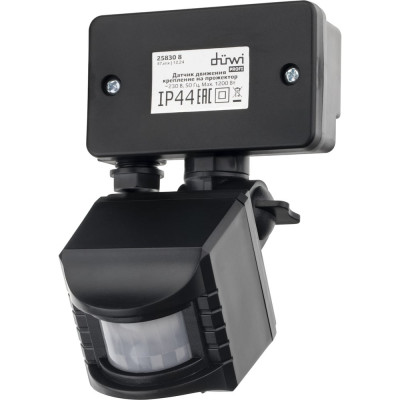 Датчик движения интегрируемый для прожектора duwi DDF-01, 180°, 10-420с, 12м, 1200Вт, IP44, черный, 25830 8