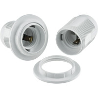 Патрон duwi E27 люстровый, с кольцом, белый 24530 8