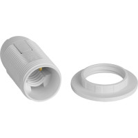 Патрон duwi E14 люстровый, с кольцом, белый 24524 7