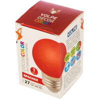 Декоративная светодиодная лампа Volpe LED-G45-1W/RED/E27/FR/С UL-00005646