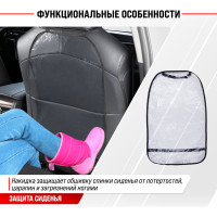 Защита спинки сиденья SKYWAY ПВХ прозрачная пленка 100 мкм S06101008