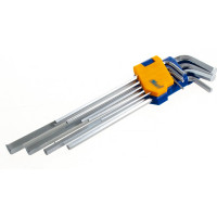 Набор торцевых шестигранных Г-образных ключей, длинных 9шт KRAFT KT 700568