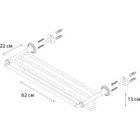 Полка для полотенец FIXSEN LUKSOR 71615B