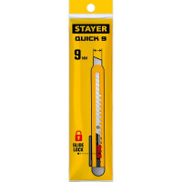 Нож STAYER Quick-9 из АБС пластика, сегментированные лезвия 9 мм 0901_z01