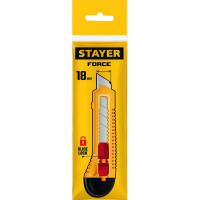 Упрочненный нож STAYER Force из АБС пластика, сегментированные лезвия 18 мм 0911_z01