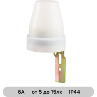 Датчик освещения, duwi фотореле FR-02, настенный, 10А, 5-50Лк, IP44, белый, 25871 25871 1