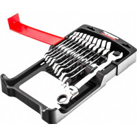 Набор комбинированных трещоточных шарнирных ключей MATRIX 11 шт. 14796