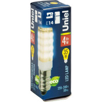 Светодиодная лампа для холодильников и швейных машин Uniel LED-Y16-4W/WW/E14/CL PLZ04WH UL-00000179