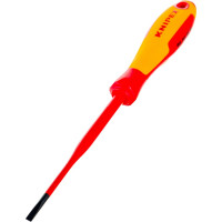 Отвертка Knipex VDE шлицевая плоская SL 3.5x0.6x100 мм, тонкая, длина 202 мм KN-982035SL