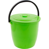 Ведро Elfe пластмассовое, круглое 13л, с крышкой, Light 92940