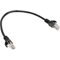 Патч-корд Cablexpert UTP категория 5e, 0.25м, литой, многожильный PP12-0.25M/BK