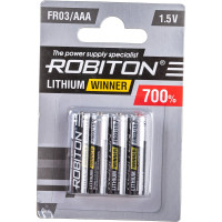 Элемент питания Robiton WINNER R-FR03-BL4 FR03 BL4 4 шт 13688