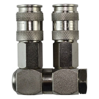 Разветвитель пневматический (1/4F; 2 выхода рапид EURO) WIEDERKRAFT WDK-83RL