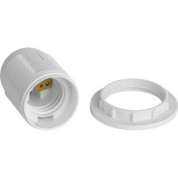 Патрон duwi E27 люстровый, с кольцом, белый 24530 8