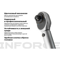 Динамометрический ключ 3/8" 20-110 Нм Inforce, Длина 360мм, Сталь Cr-V, Профессиональный, 06-05-107