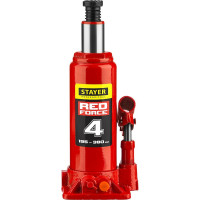 Гидравлический бутылочный домкрат STAYER RED FORCE, 4т, 195-380 мм, в кейсе, 43160-4-K 43160-4-K_z01