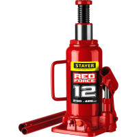 Гидравлический бутылочный домкрат STAYER Red Force, 12т, 230-465 мм 43160-12_z01