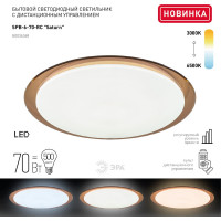 Светодиодный светильник ЭРА SPB-6 Saturn 70 70Вт 3000-6500К 5950 Лм с пультом ДУ кор. 556x76 мм Б0036368