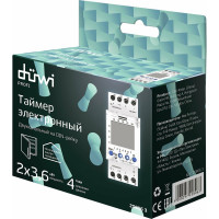 Таймер duwi 2х канальный цифровой на DIN-рейку, суточный/недельный, 2х16А/3680Вт 25806 3