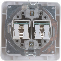 Компьютерная двойная розетка IN HOME RJ-45 CLASSICO белая 2136 4690612018300