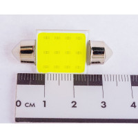 Автолампа SKYWAY диод T11 (C5W) 12V 1 COB диод, 1-контакт, 36 мм, белая, в комплекта 2 шт S08201153